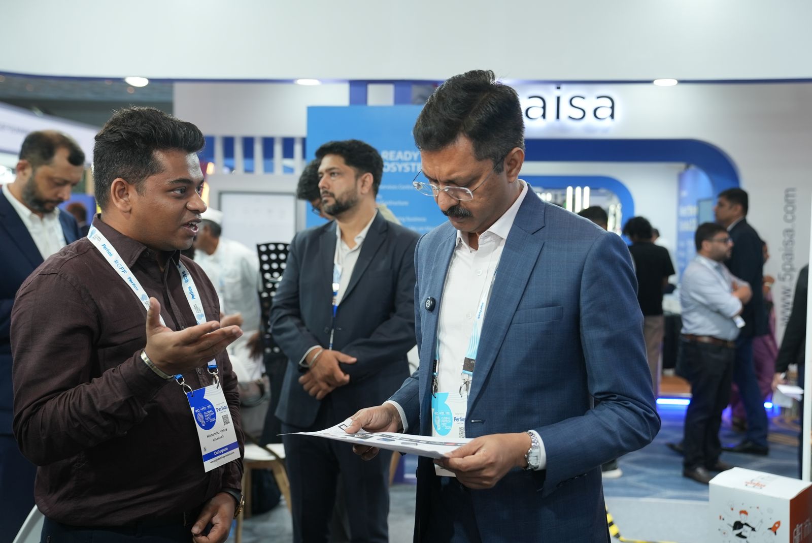 Himanshu Vohra with Sanjay Kaul at the GIFT City Pavilion, GFF 2026