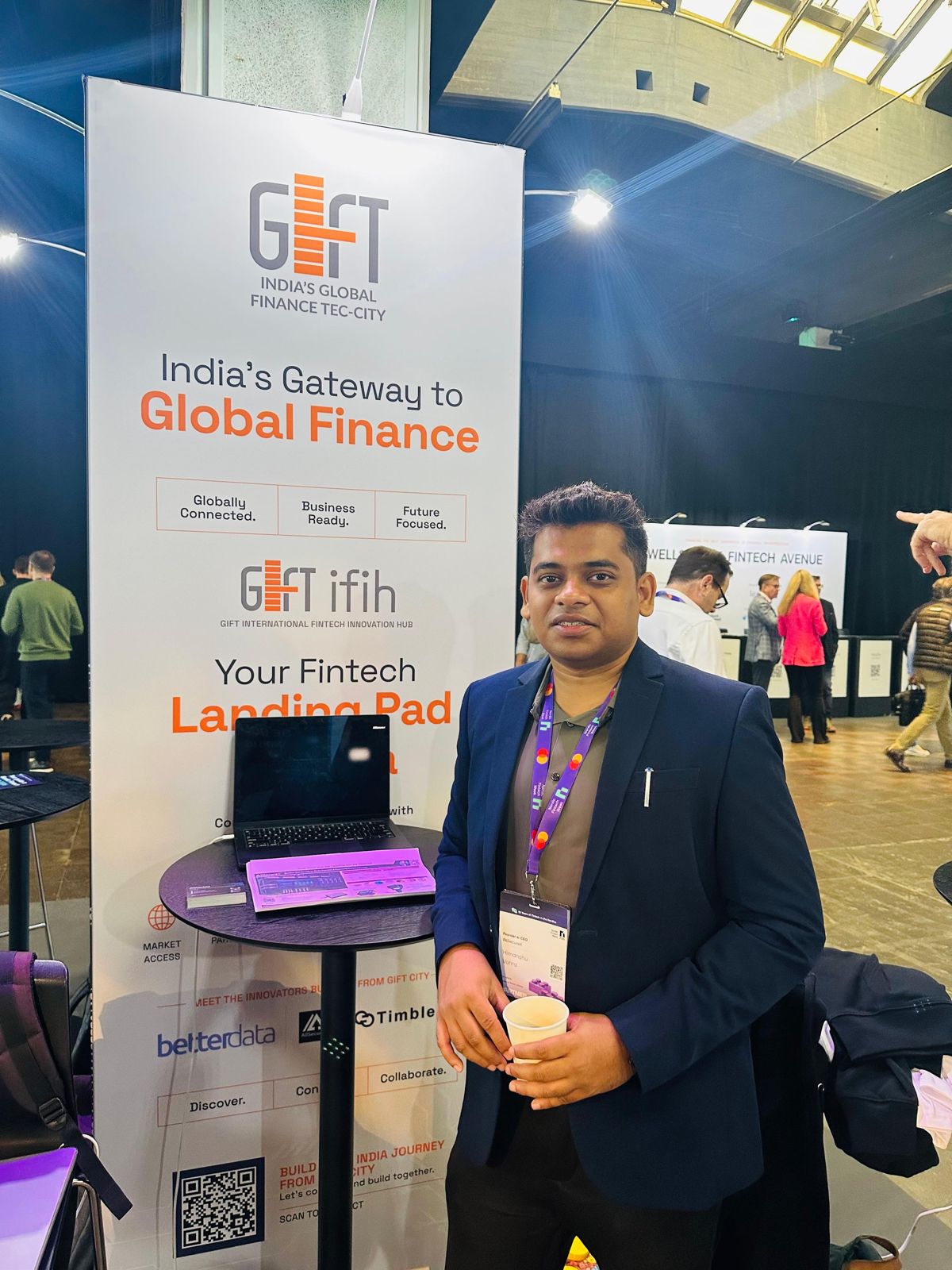 AllSecureX at the GIFT City and GIFT IFIH stand, Nordic Fintech Week 2026