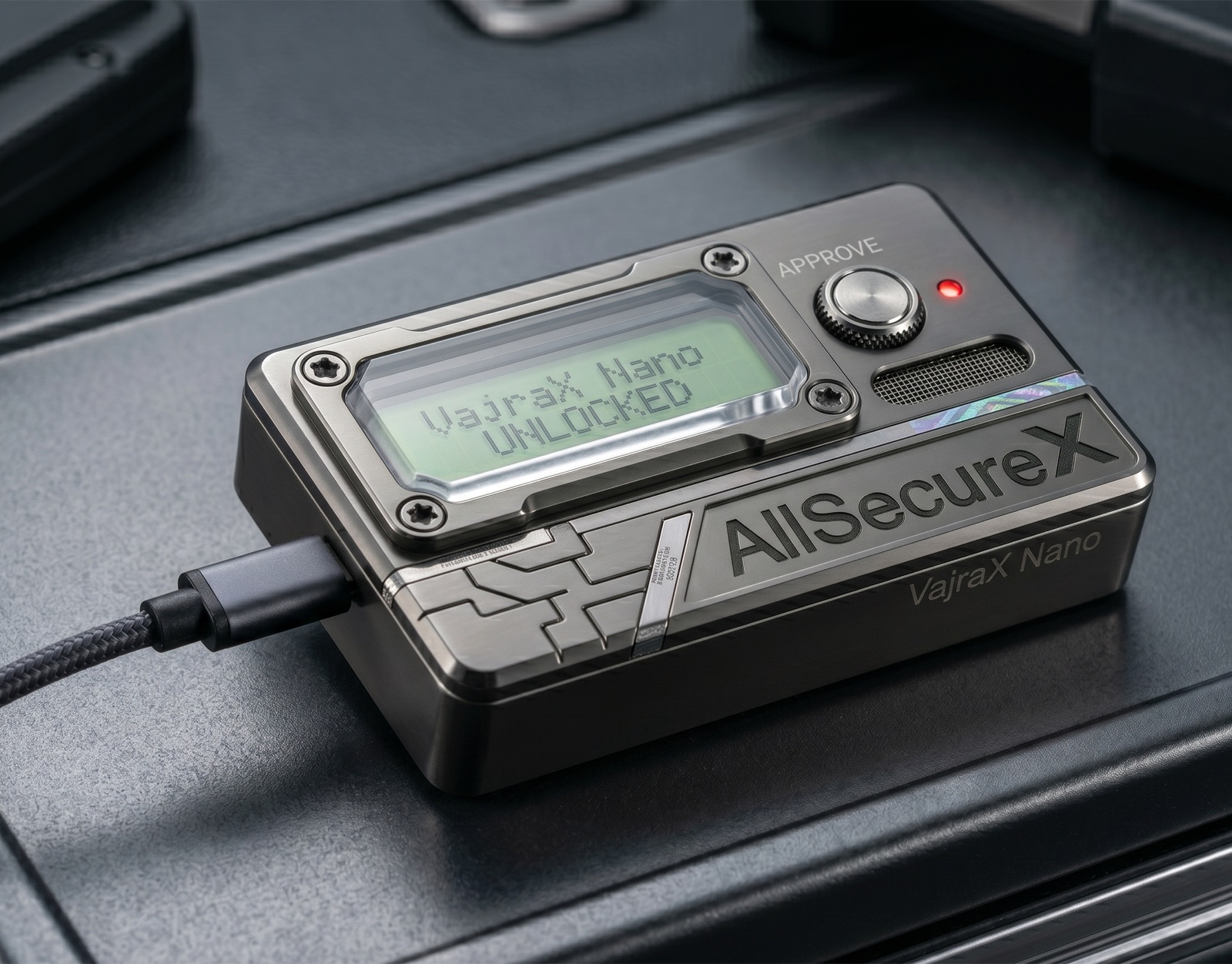 VajraX Nano hand-held quantum-secured communication device by AllSecureX